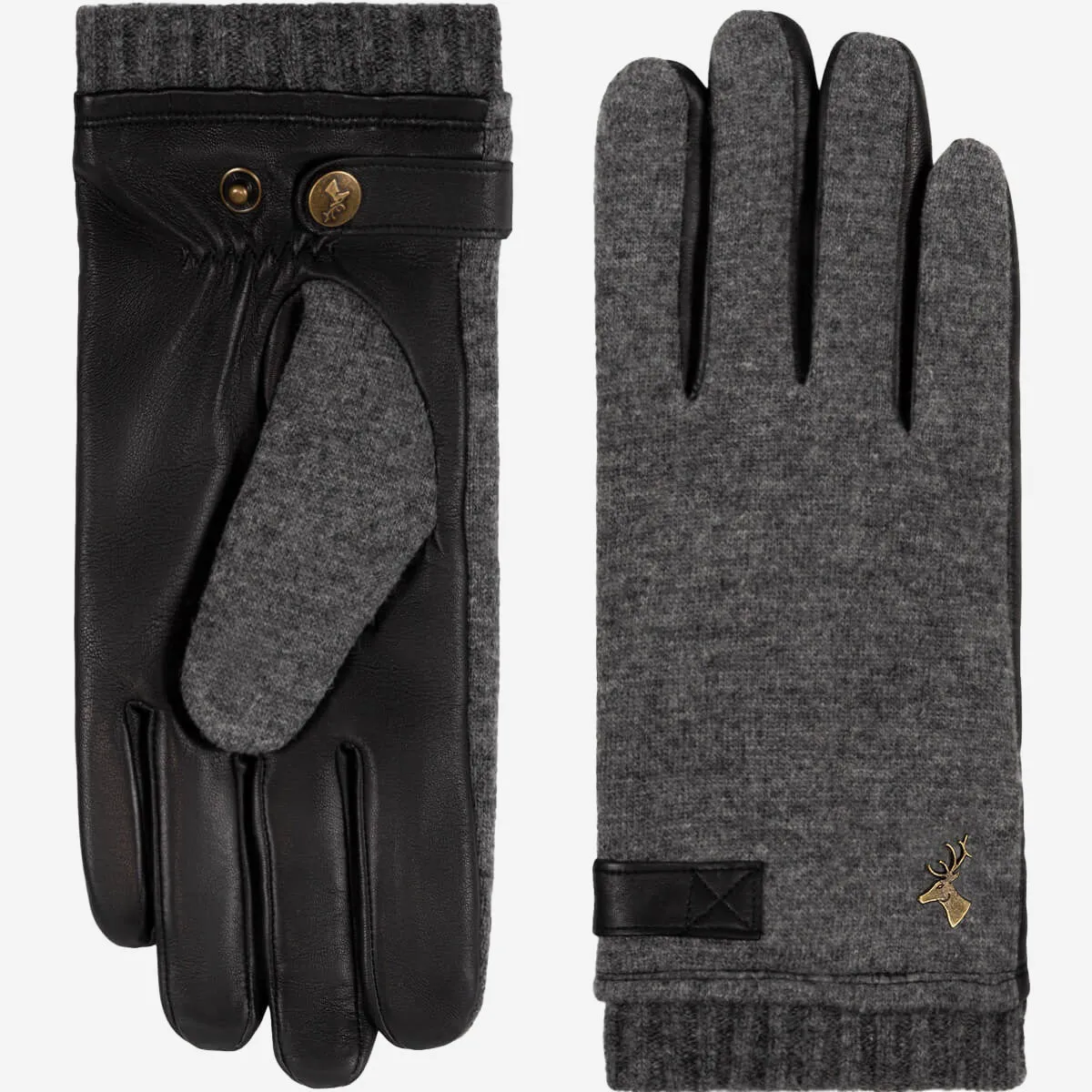 Brody – sheepskin leather gloves with warm fleece lining & touchscreen feature