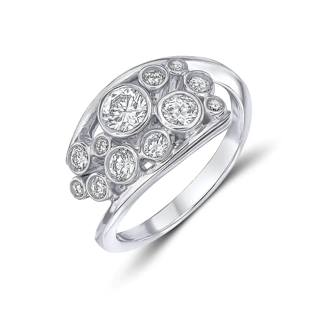 Bubble Design Diamond Fancy Ring