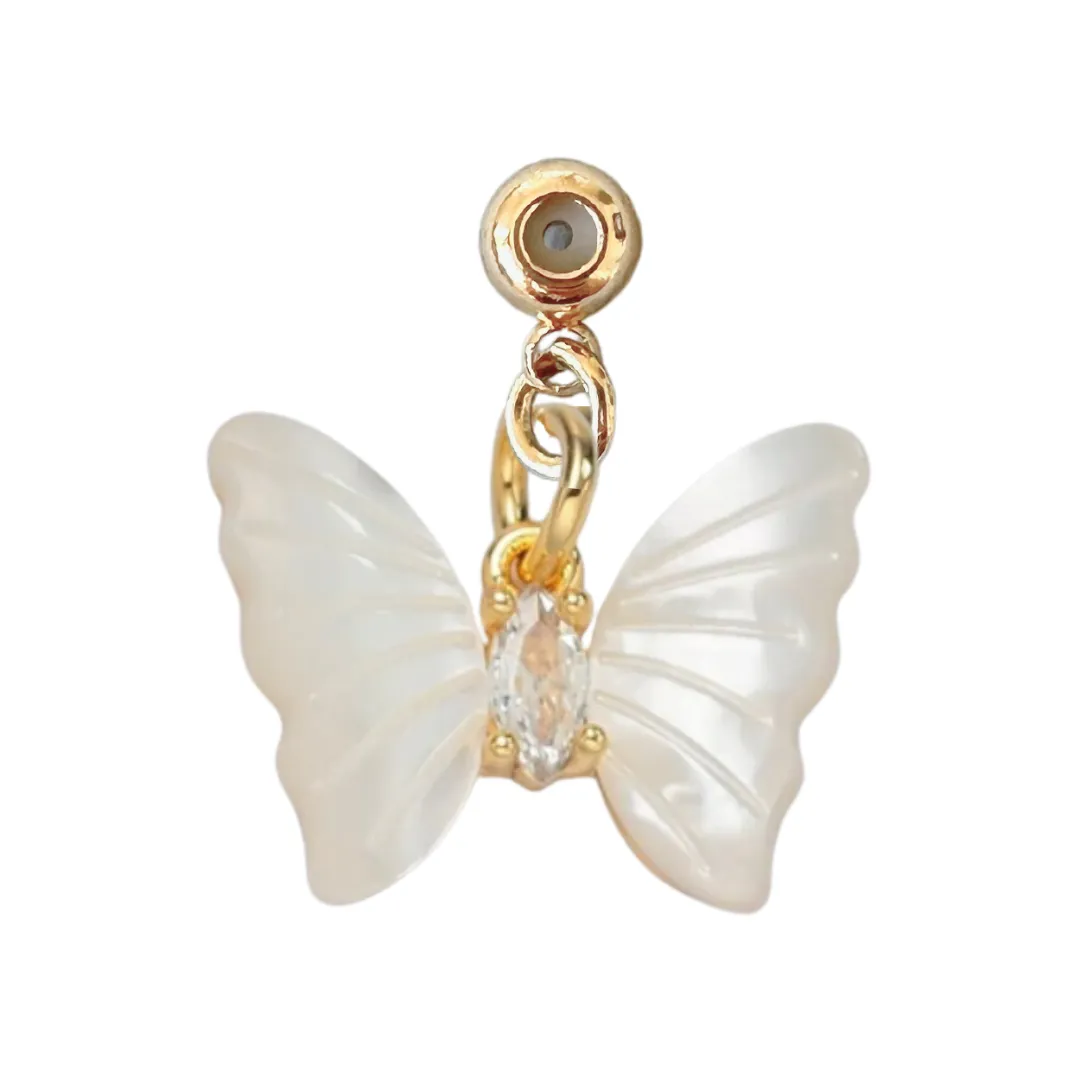 Butterfly Pearl Grip Charm