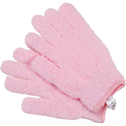 Cala Exfoliating Bath Gloves: Pink