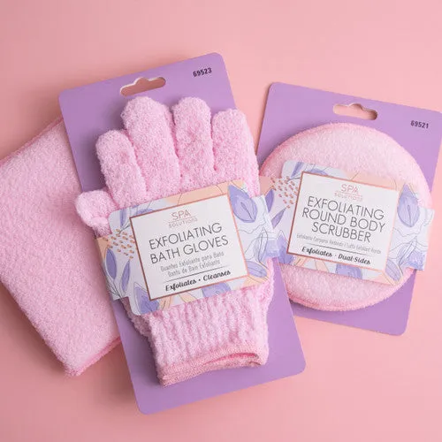 Cala Exfoliating Bath Gloves: Pink