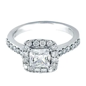 Carly Princess Halo 1ct Ready for Love Diamond Engagement Ring