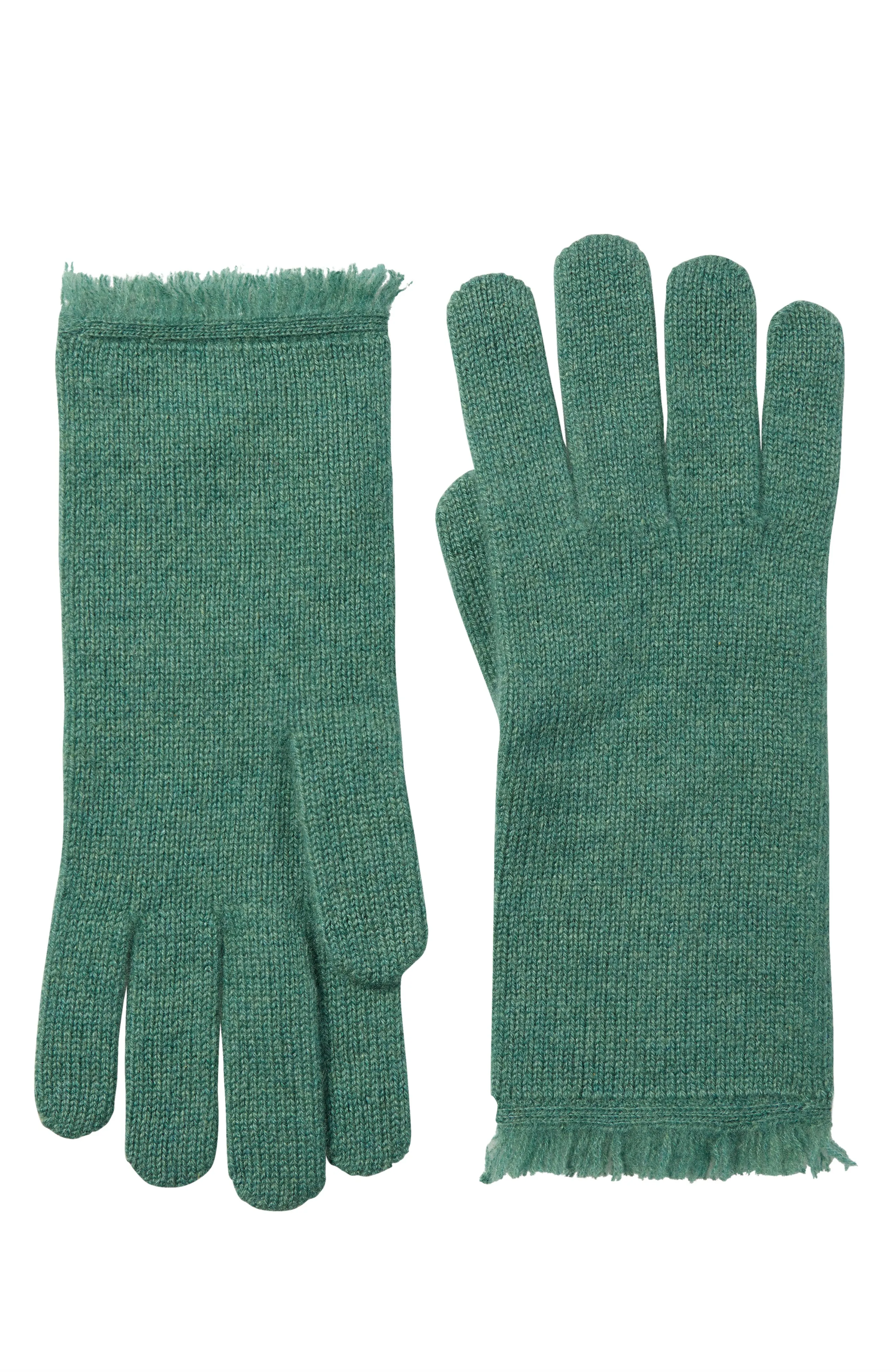 CASHMERE GLOVES WITH FRINGE