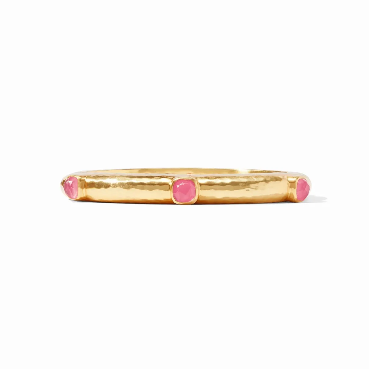 Catalina Hinge Bangle - Iridescent Peony Pink