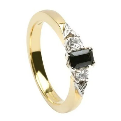 Celtic Precious Stone & Diamond Ring