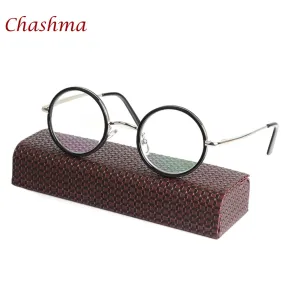 Chashma Ochki Unisex Full Rim Round Alloy Reading Glasses 618