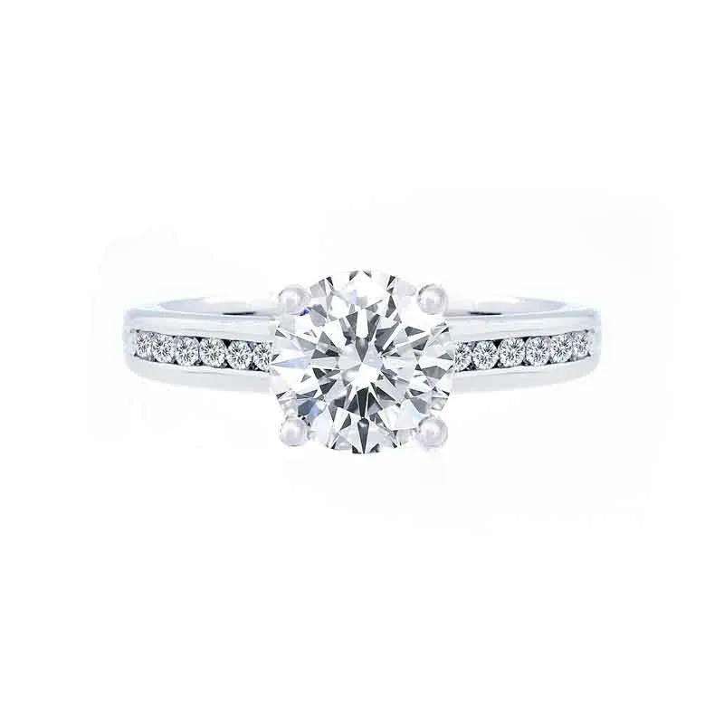 Classic Diamond Channel Engagement Ring