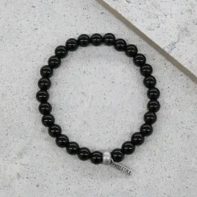 Classic Onyx Beaded Elastic Stretch Bracelet