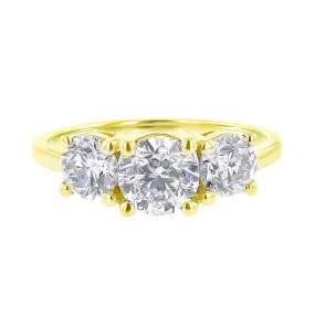 Classic Three Stone Ready for Love Diamond Engagement Ring 2Ct