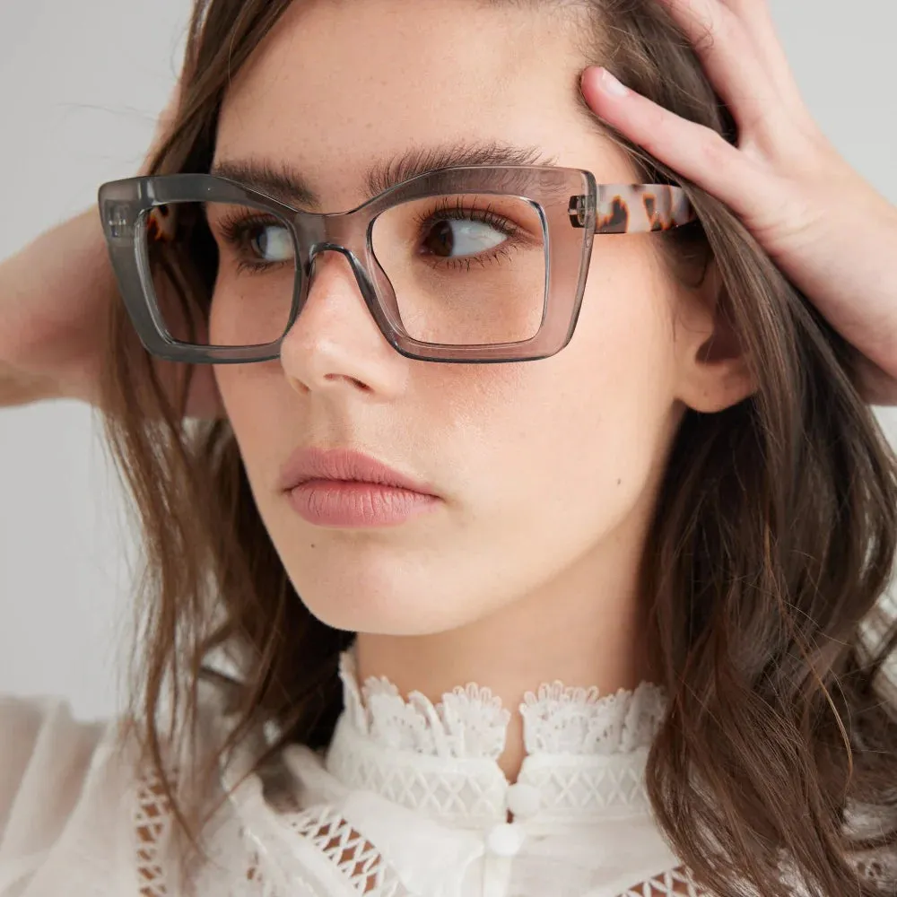 Cleo Grey Reading Glasses