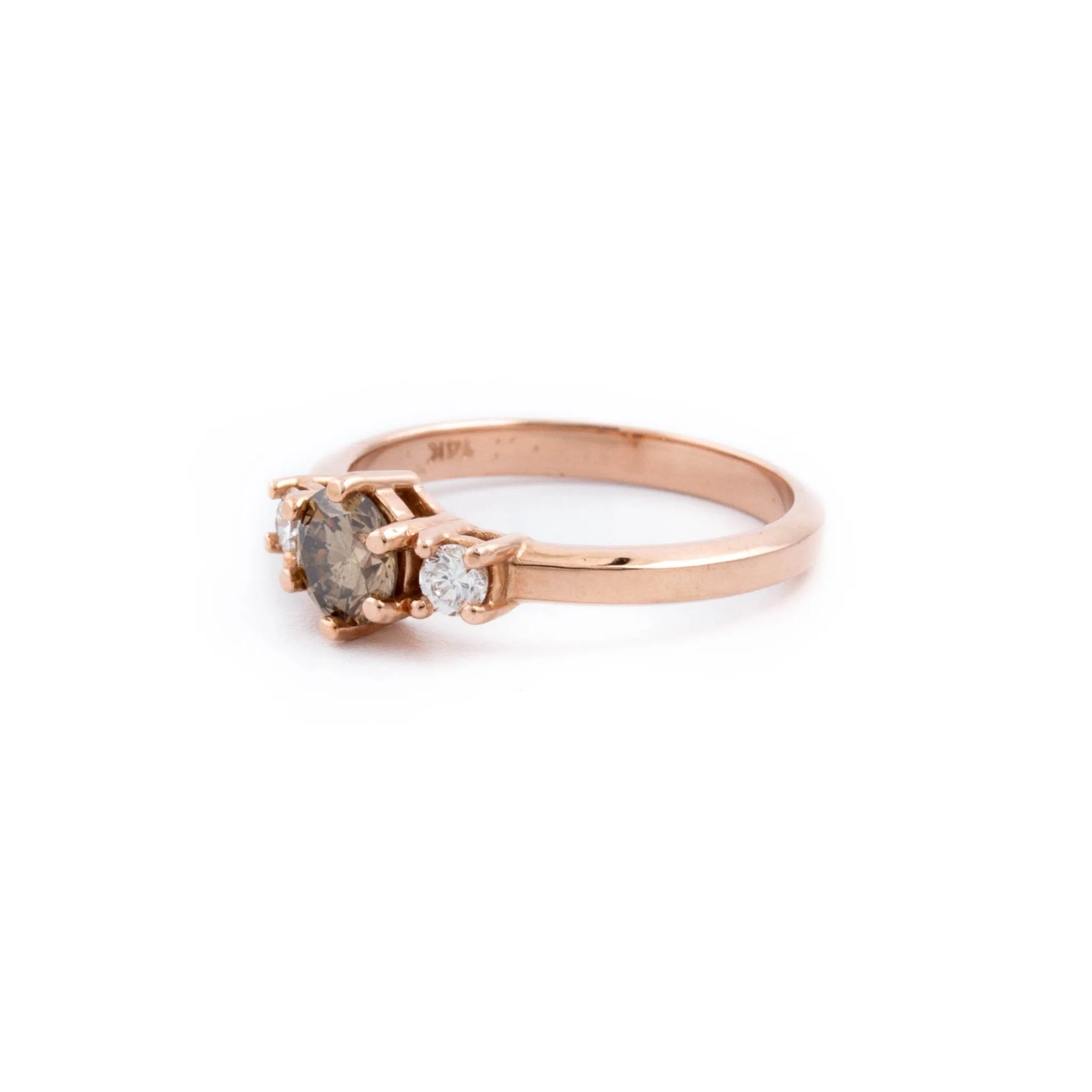 Cognac Gold Engagement Ring