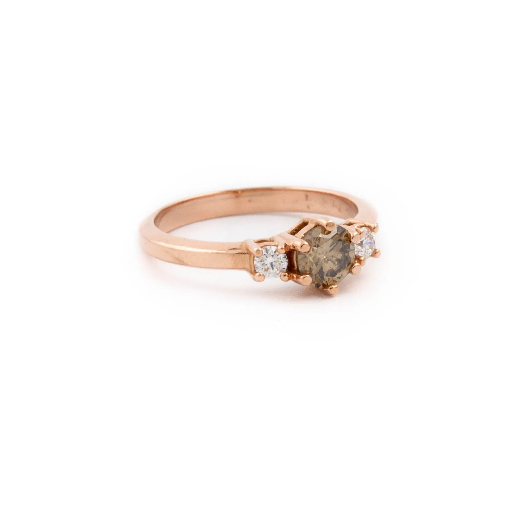 Cognac Gold Engagement Ring