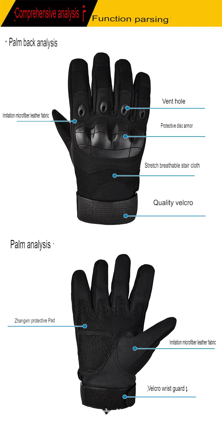 Combat Tactics Long-Finger And Half-Finger Gloves Outdoor Fighting Cycling Handguards Non-Slip Military Fans Protective Fighting Gloves