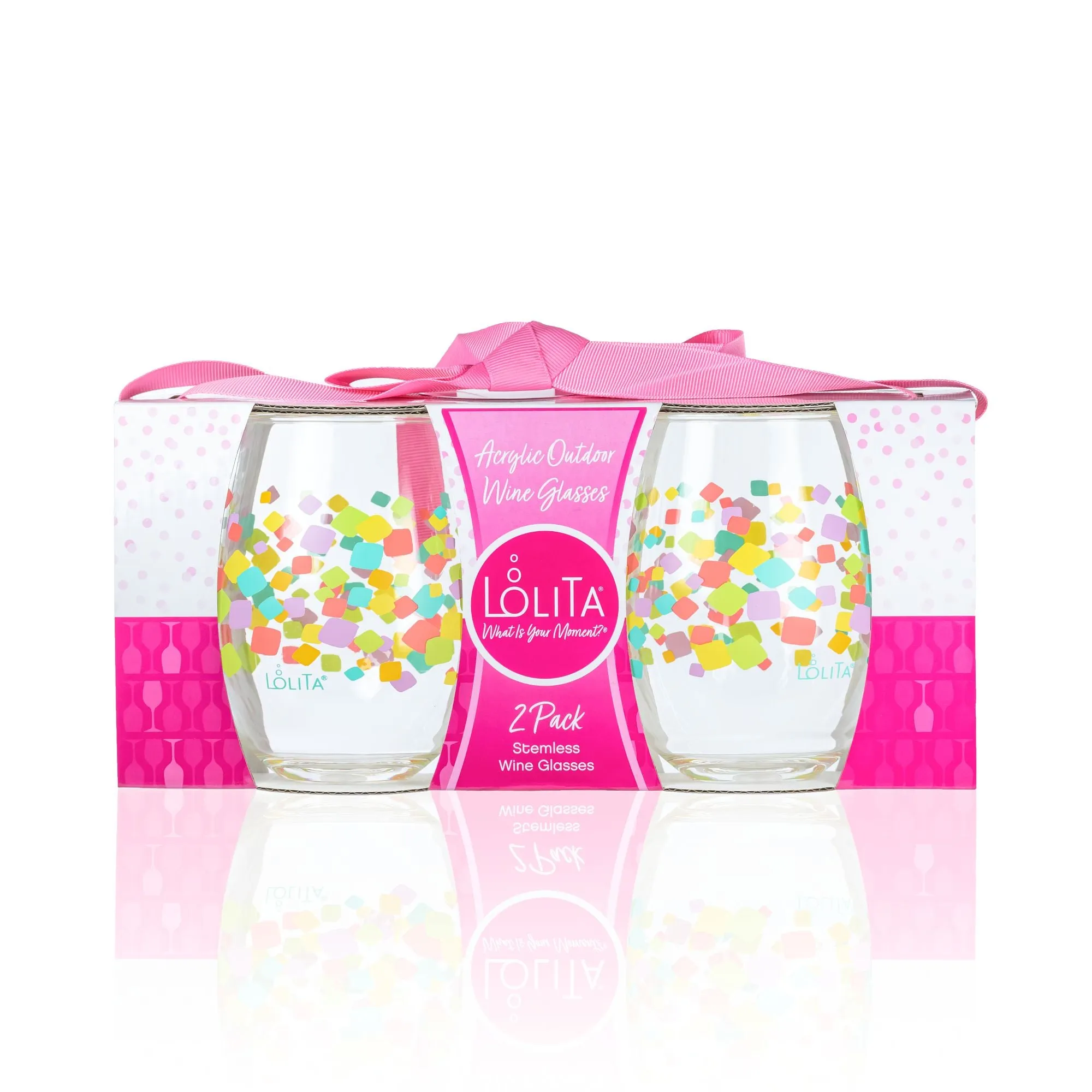 Confetti Acrylic Stemless Set