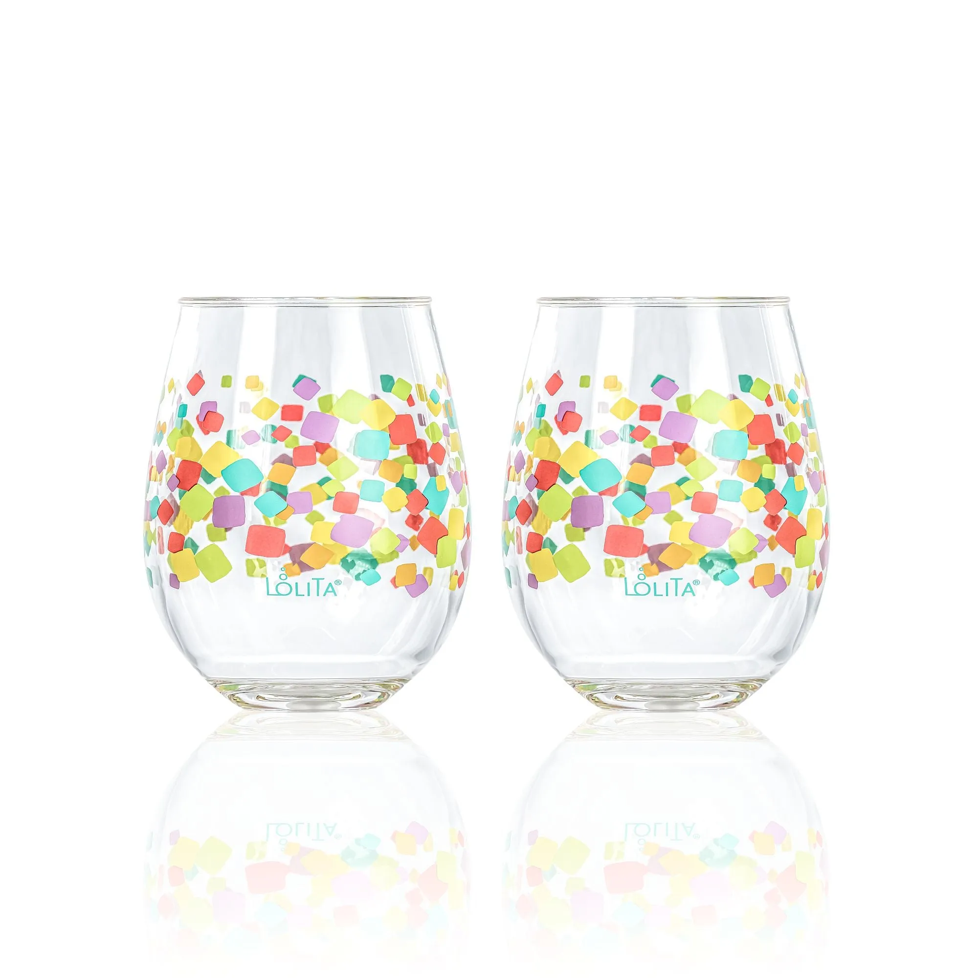 Confetti Acrylic Stemless Set