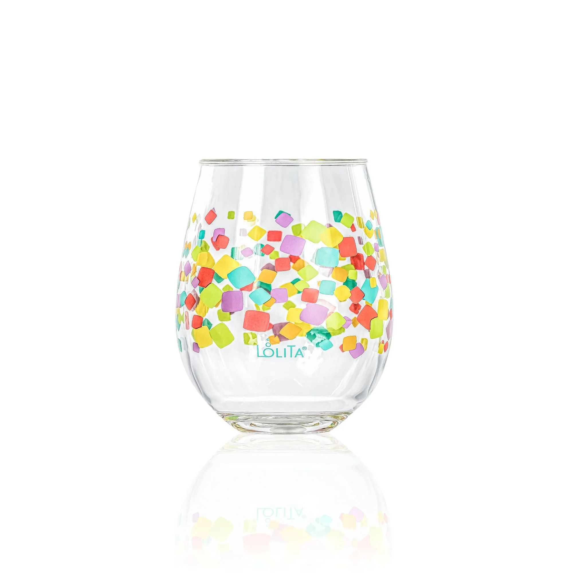 Confetti Acrylic Stemless Set