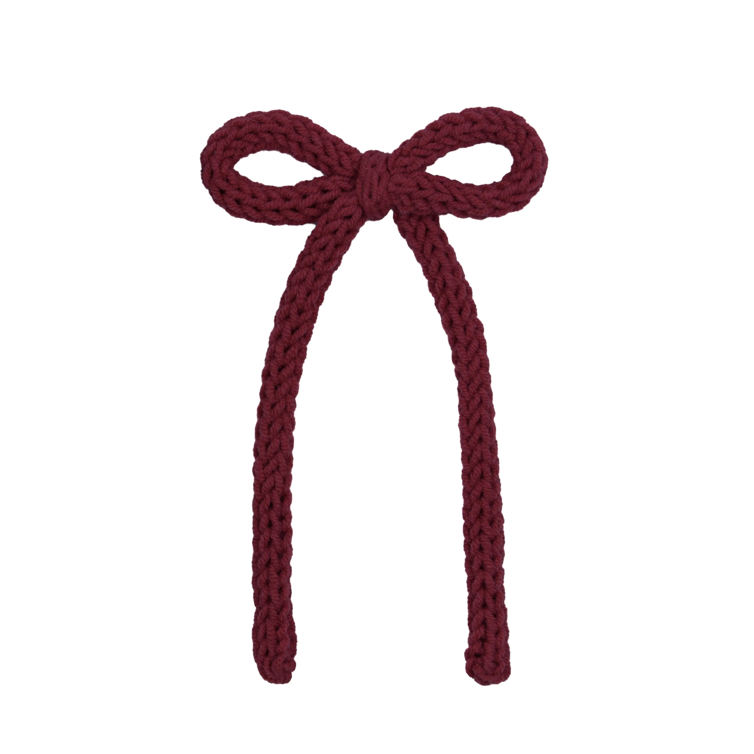 Crochet Bow - Wine Sash Clip