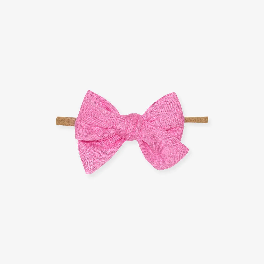 Cruisin' Pink Pointelle Nylon Headband