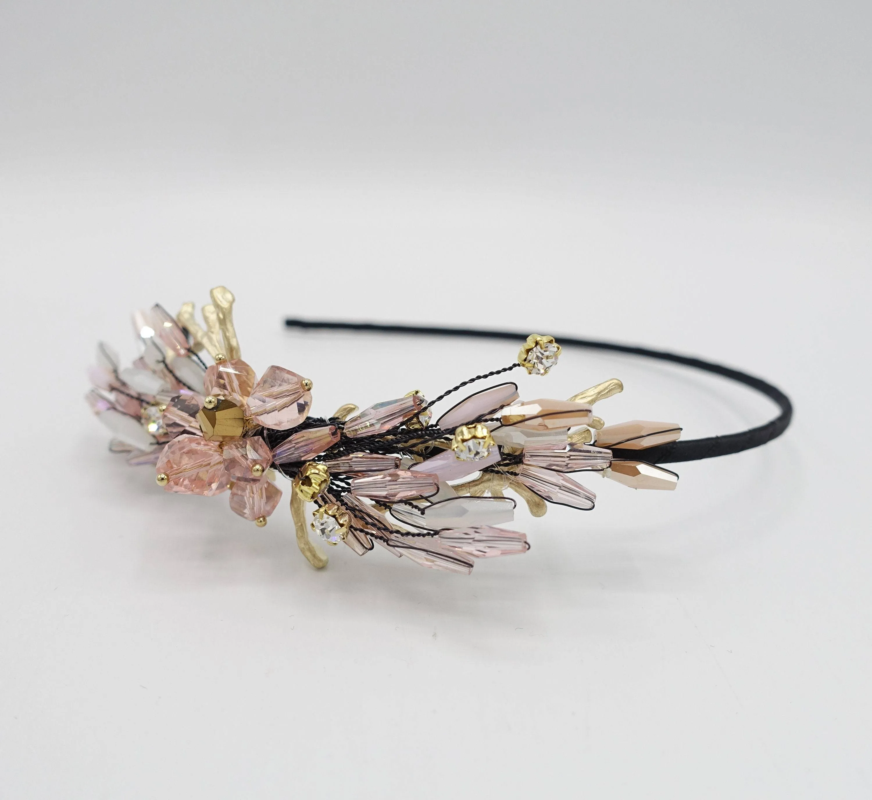 crystal beads embellished headband