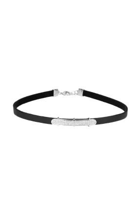 Crystal Leather Choker