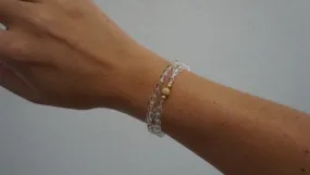 Crystal Quartz Beaded Bracelets (Set of 2)