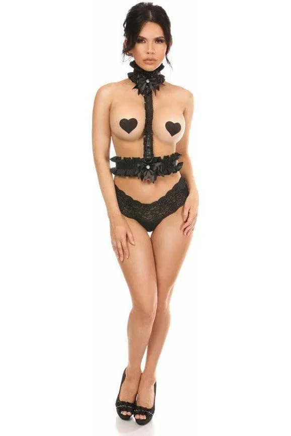 Daisy Corsets Kitten Collection Pinstripe Single Strap Body Harness