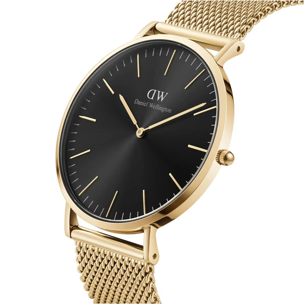 Daniel Wellington Classic Mesh Onyx 40mm Watch - Evergold