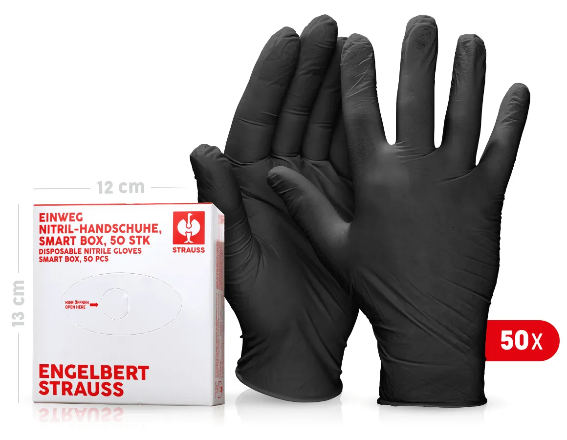 Disposable nitrile gloves, powder-free, smart box