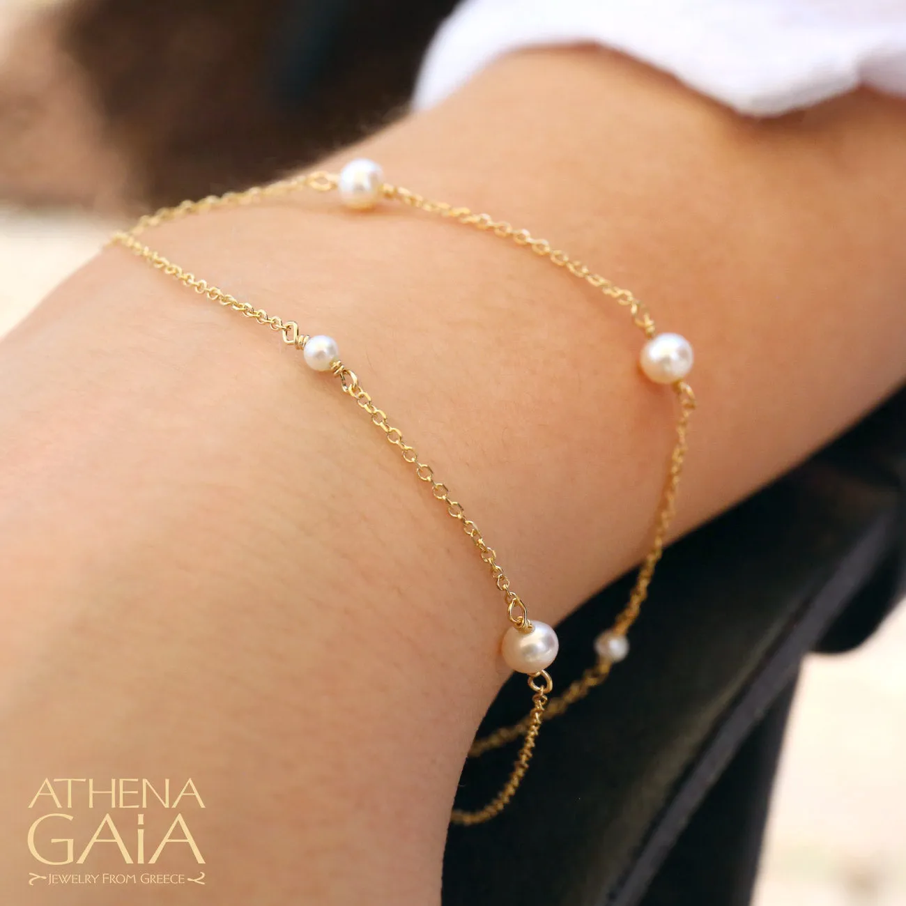 Double Strand Pearl Bracelet