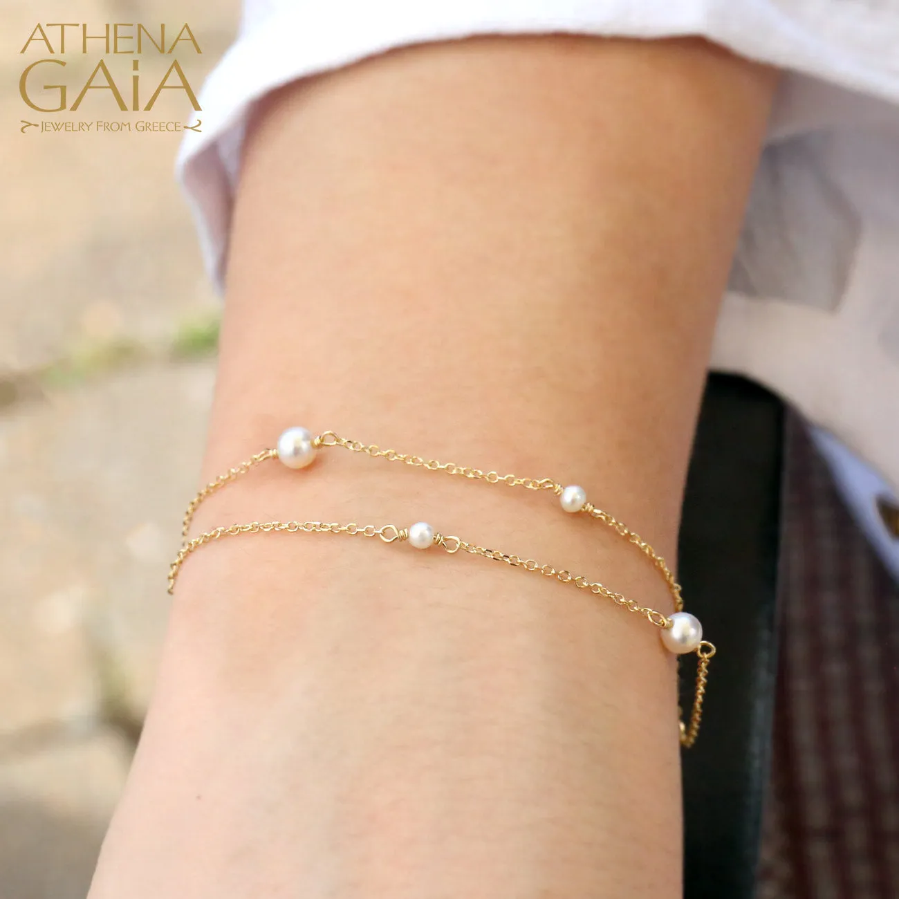 Double Strand Pearl Bracelet