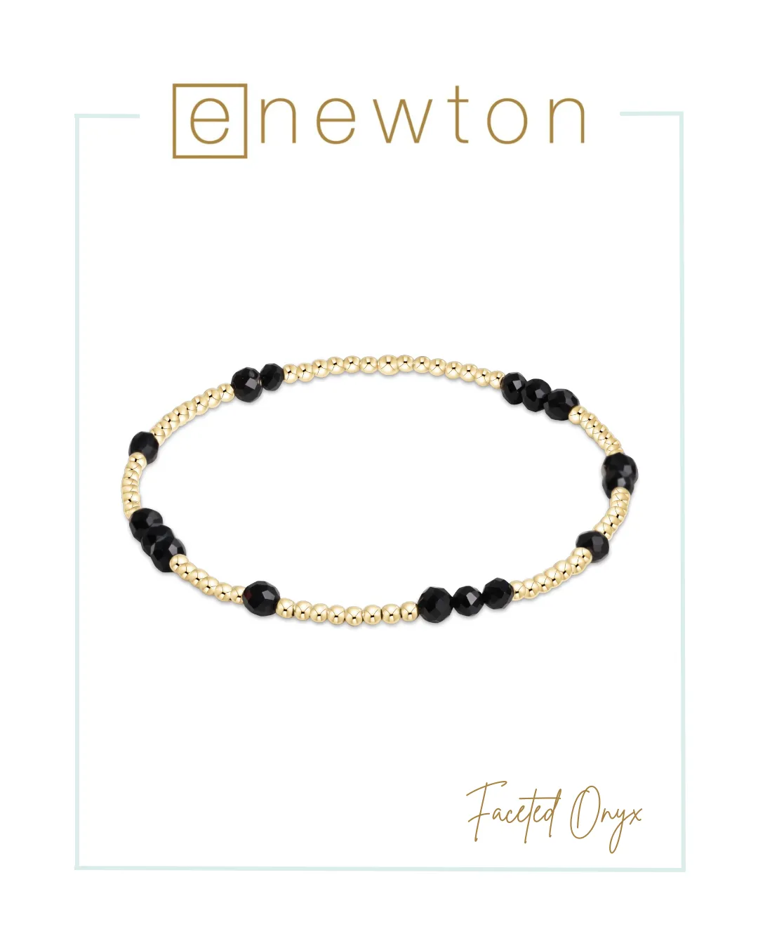 E Newton Hope Unwritten Gemstone Bracelet - Faceted Onyx