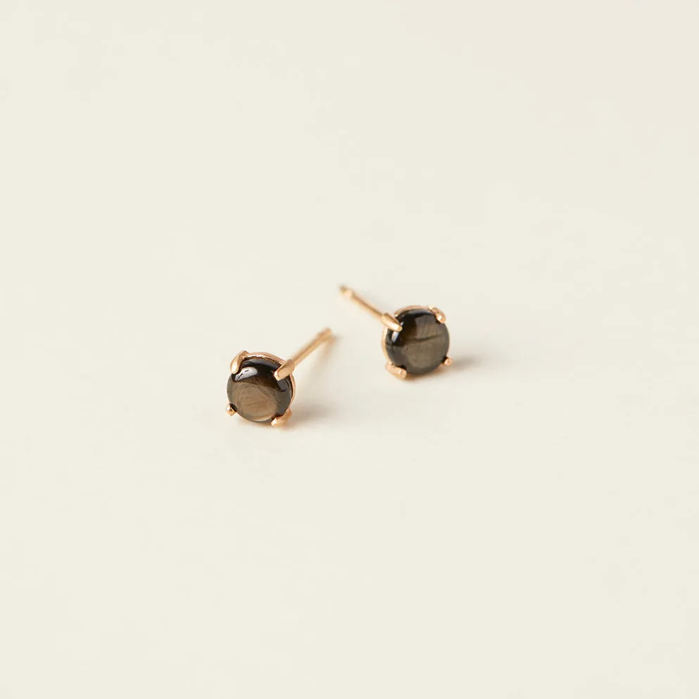 E7904SSBK | Black Star Sapphire Wisp Studs