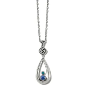 Elora Gems Teardrop Necklace - Sapphire