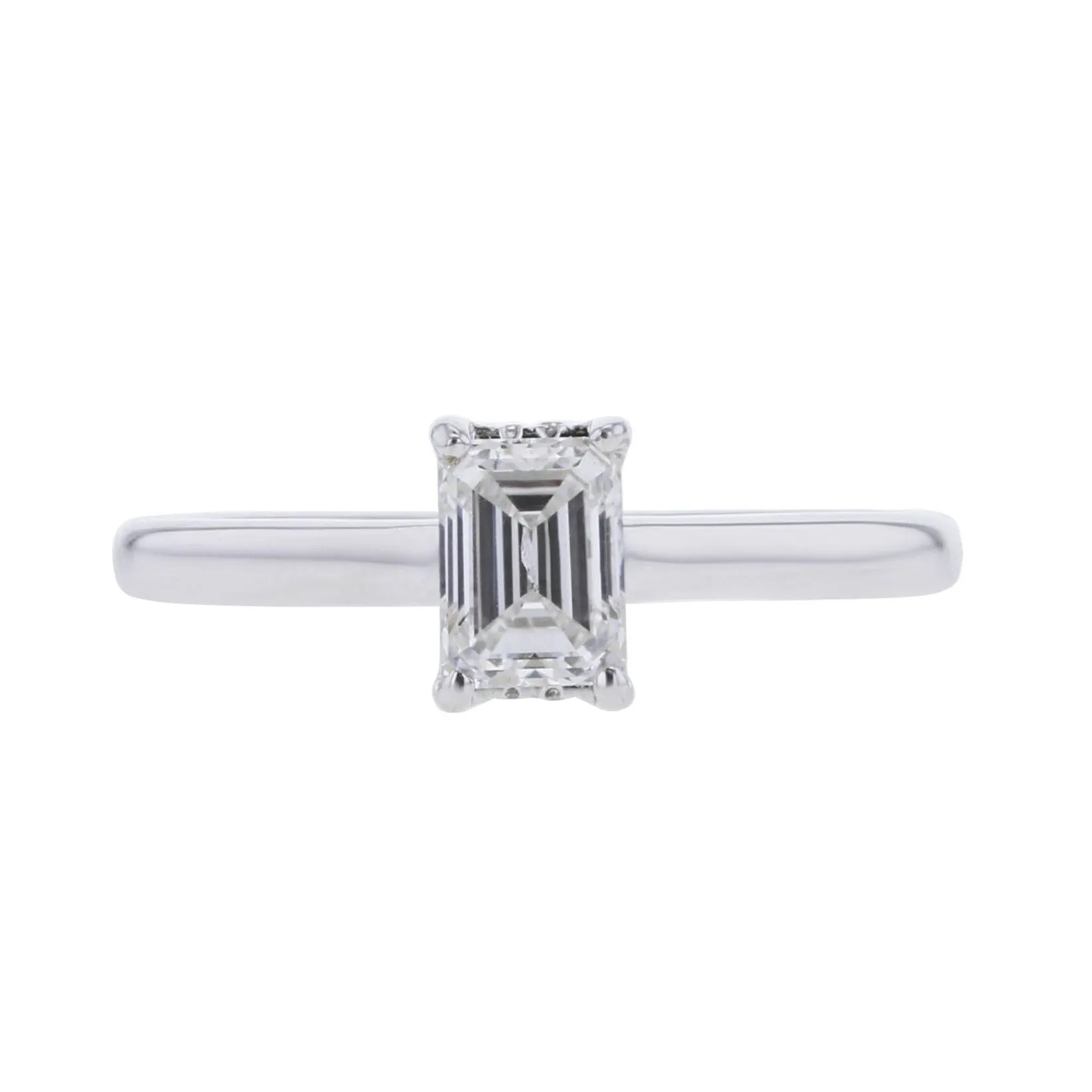 Esme Emerald Cut Hidden Halo Ready for Love Diamond Engagement Ring 5/8ct