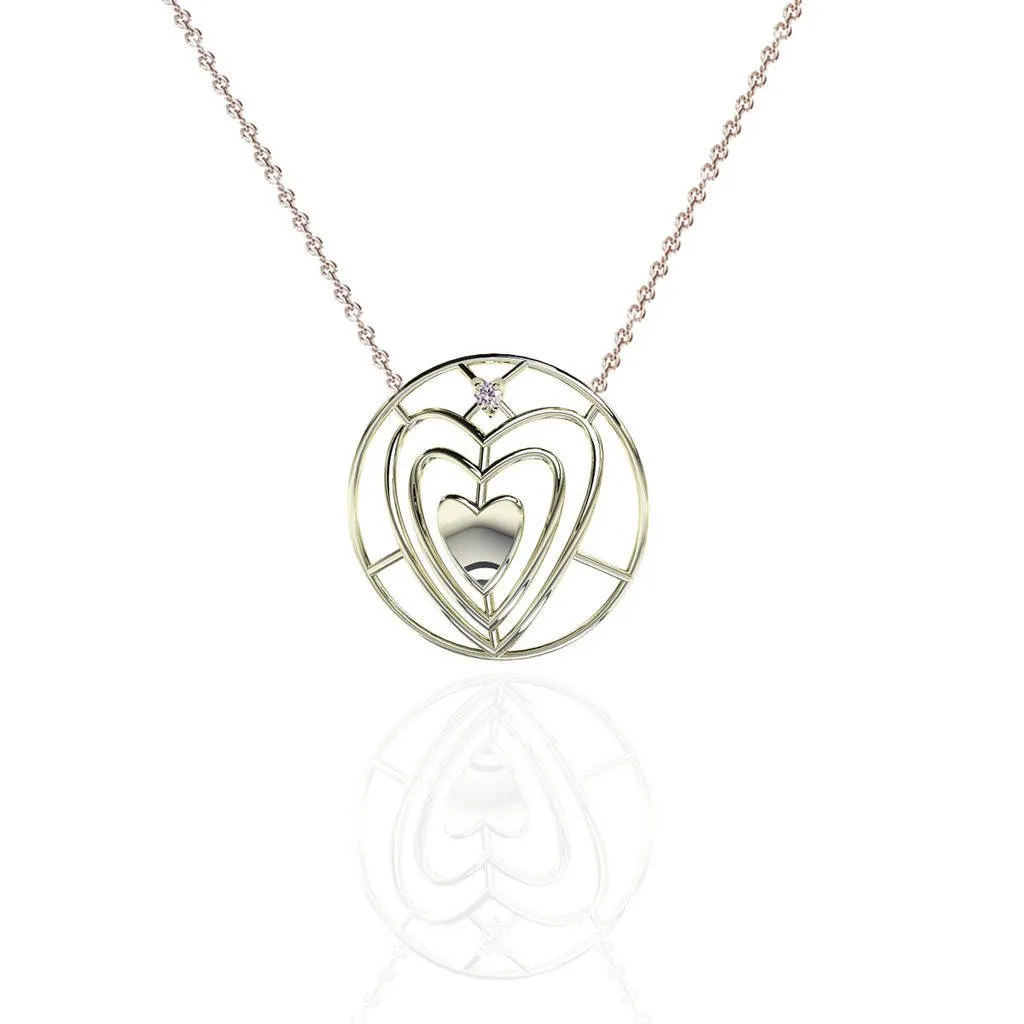 Everlasting Love Sweetheart Necklace with Sapphire