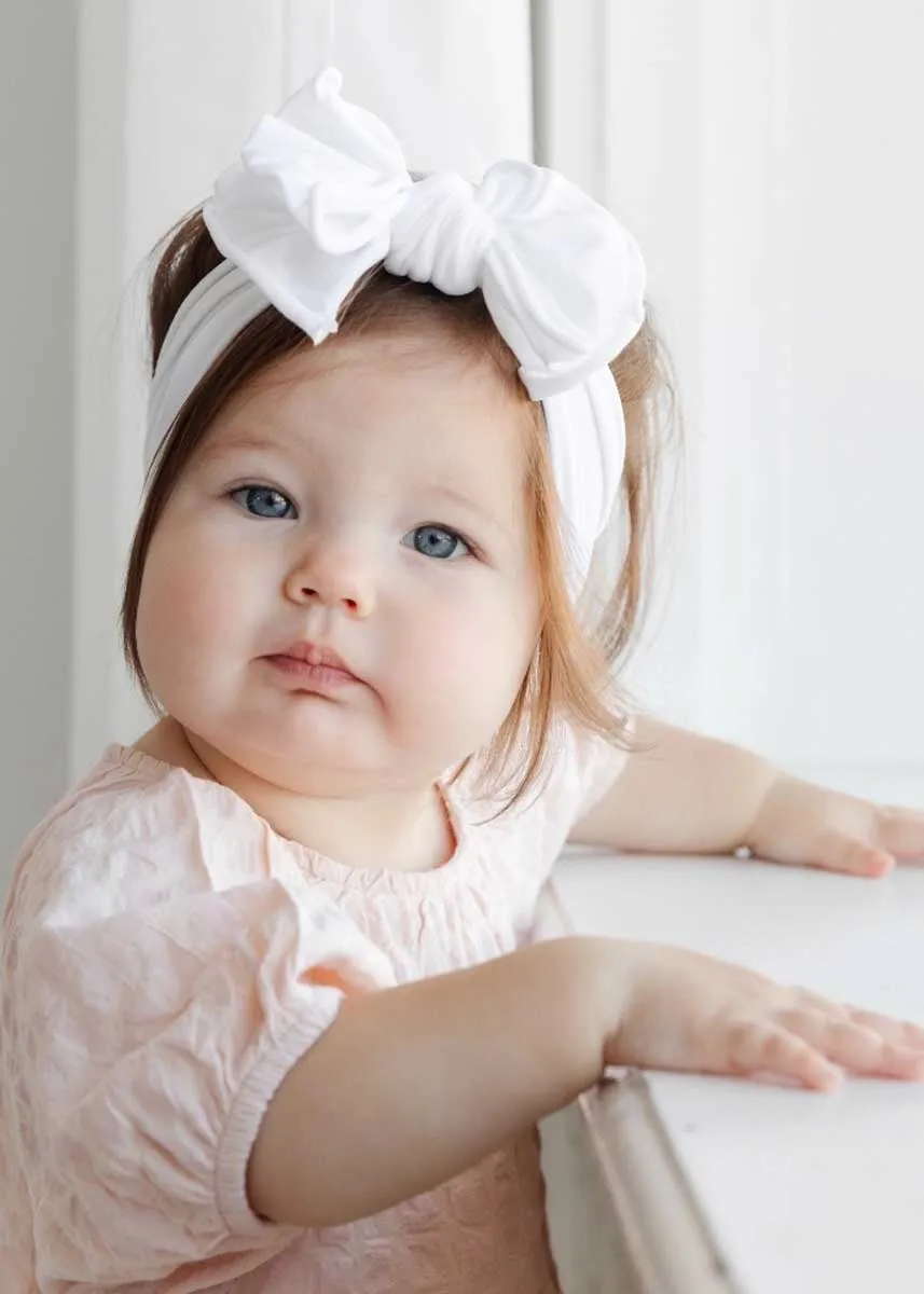 Fab Bow Headband - White