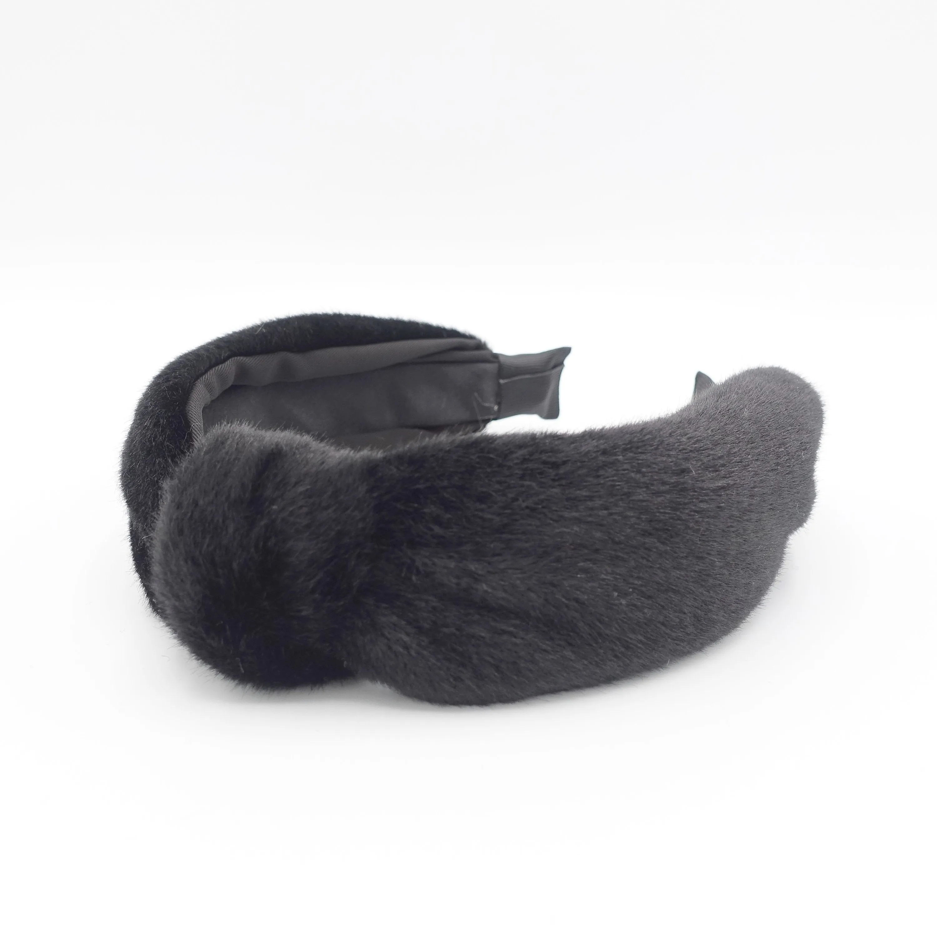 fabric fur top knot headband Autumn Winter hairband shop for women