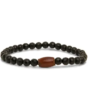 Faceted Onyx and Horn Bracelet