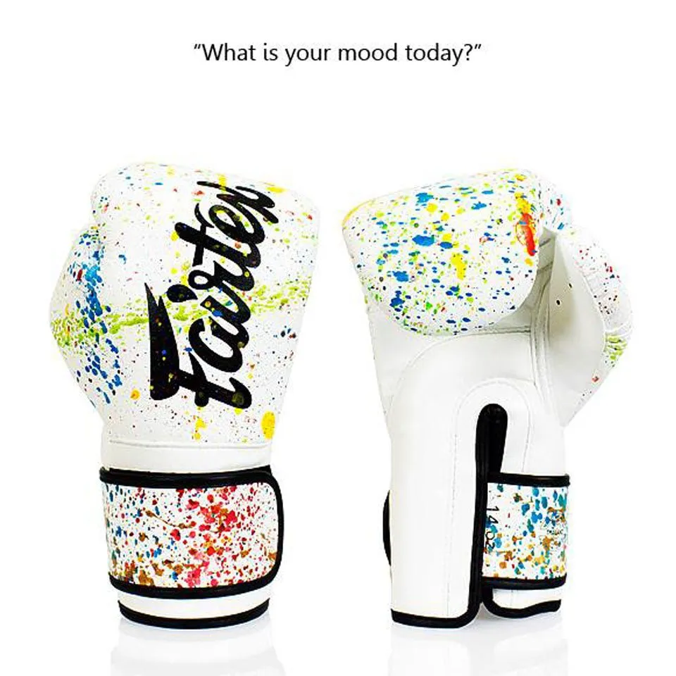 Fairtex BGV14PT The Painter Unique Boxing Gloves - White/Black