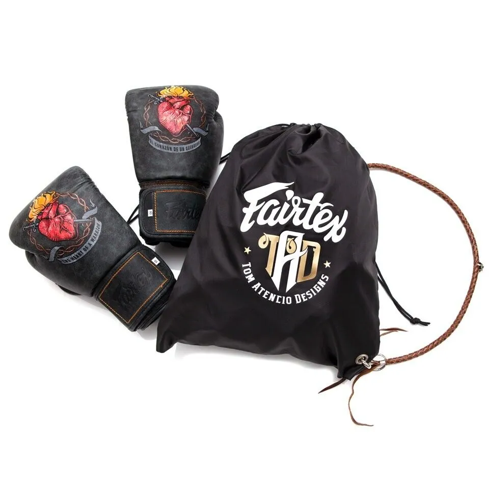 Fairtex X Tom Atencio Heart Of The Warrior Leather Muay Thai Boxing Gloves BGV