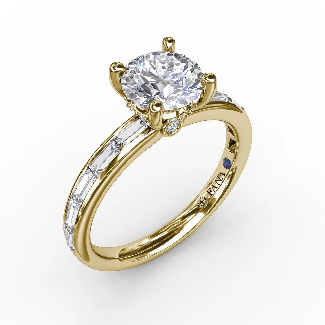 Fana Channel Set Baguette Engagement Ring 3289