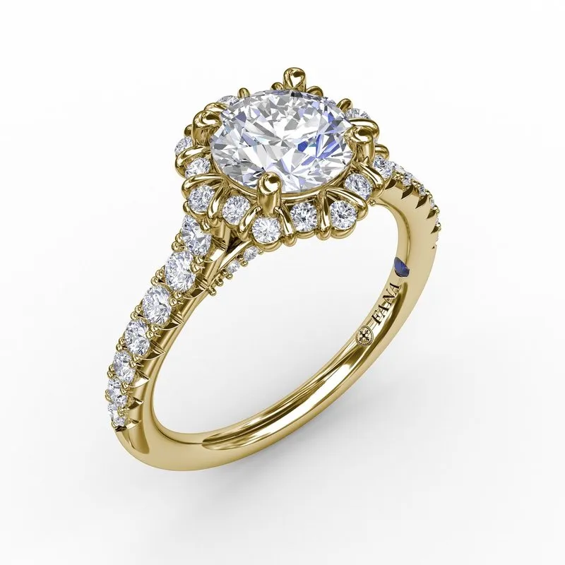 Fana Halo Diamond Engagement Ring S3144