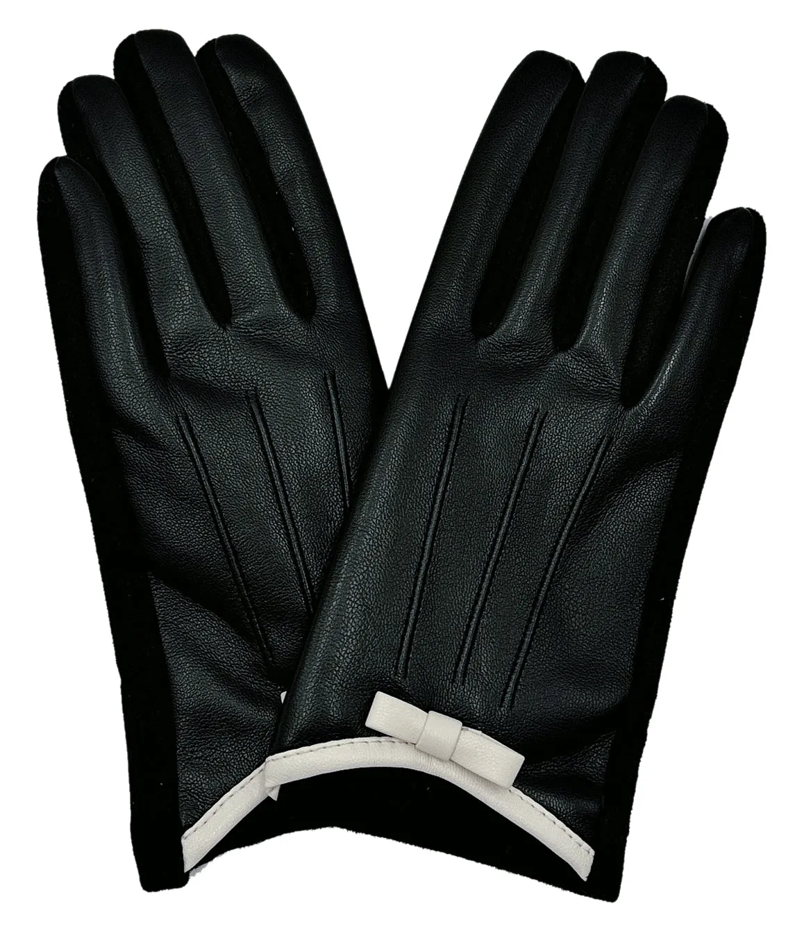 Faux Leather Touch Gloves