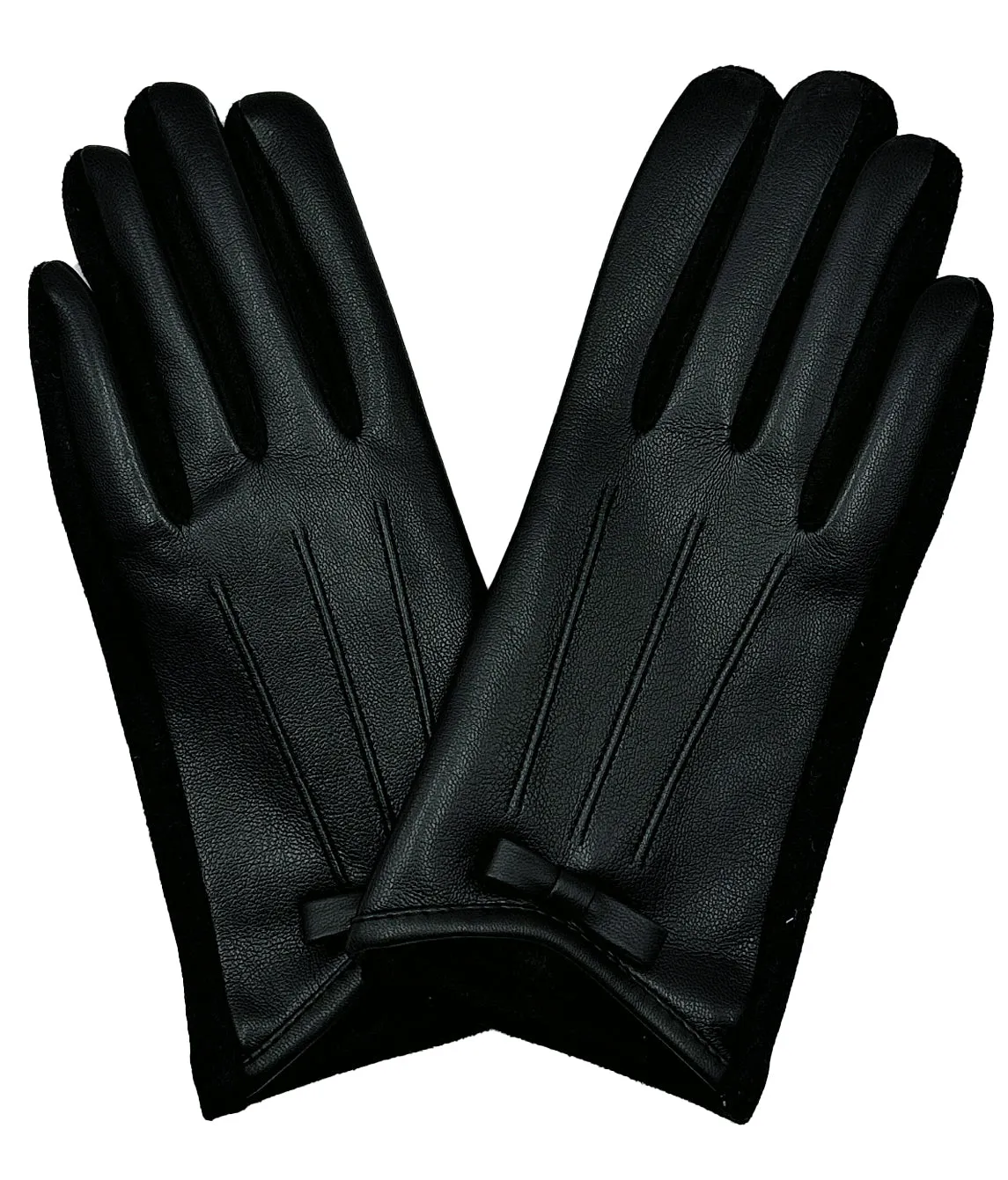 Faux Leather Touch Gloves