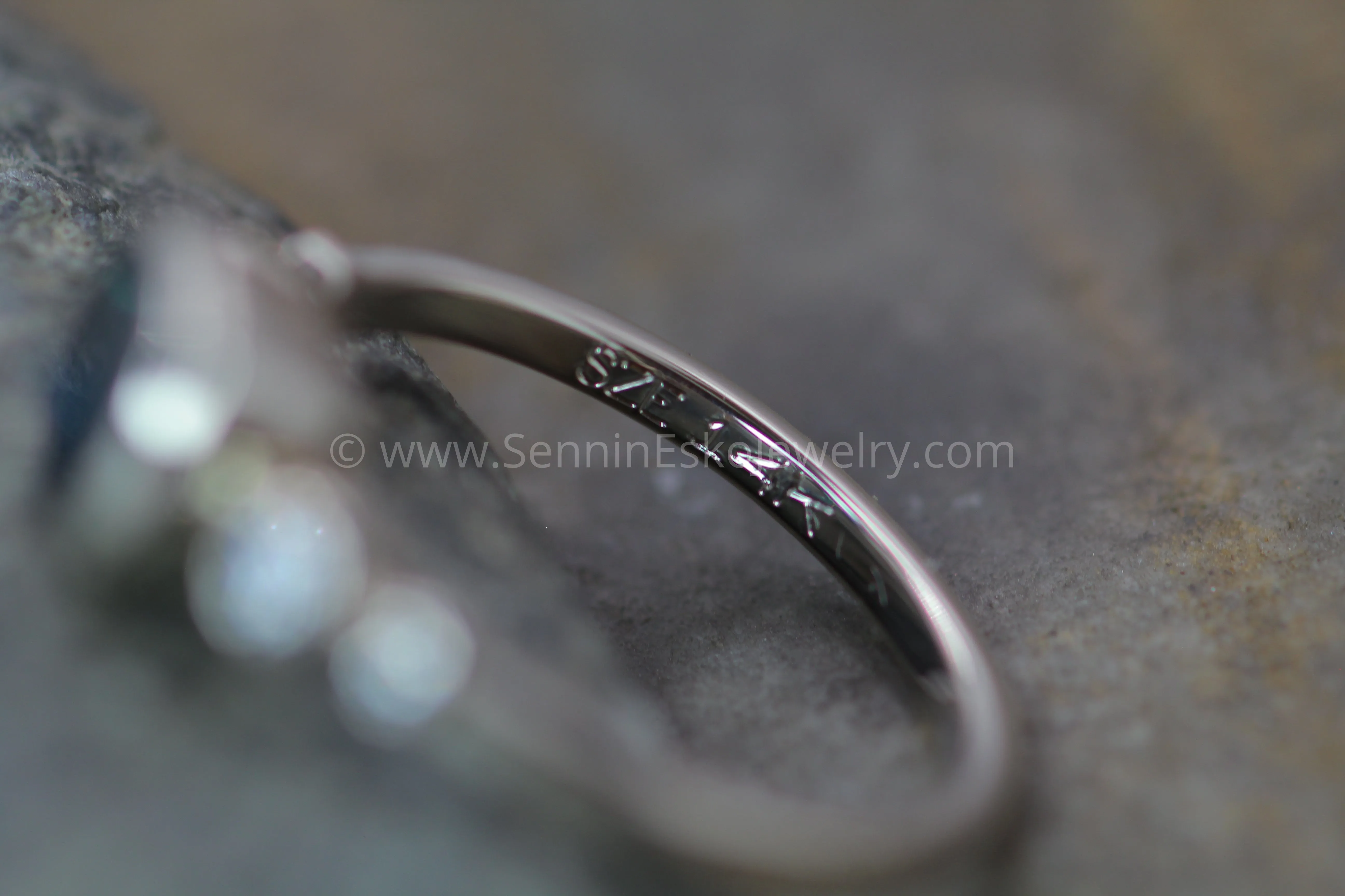 Five Stone Diamond Accented Multi Bezel Setting - Sapphire Depicted (Setting Only, Center Stone Sold Separately)