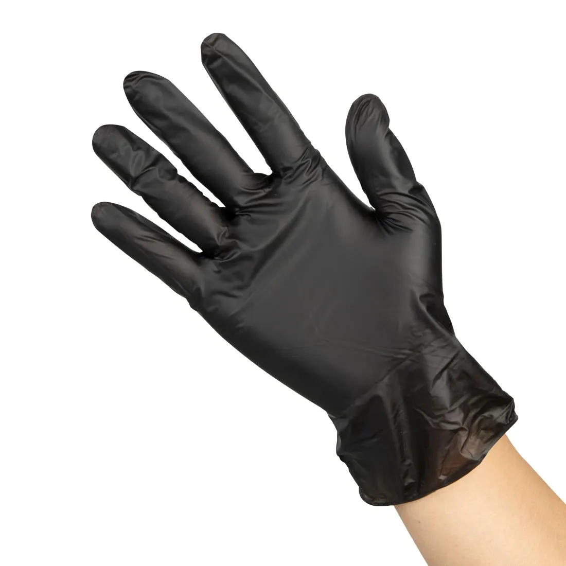 FJ748-M Hygiplas Vinyl Black Powder Free Glove M - pack 100