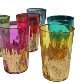 Flame Moroccan Tea Glasses {Set of 6/Assorted}