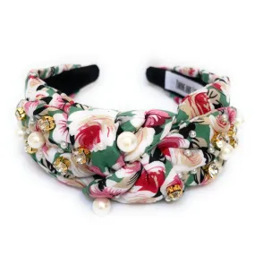 Floral Bow Embellished Knot Headband (more colors)