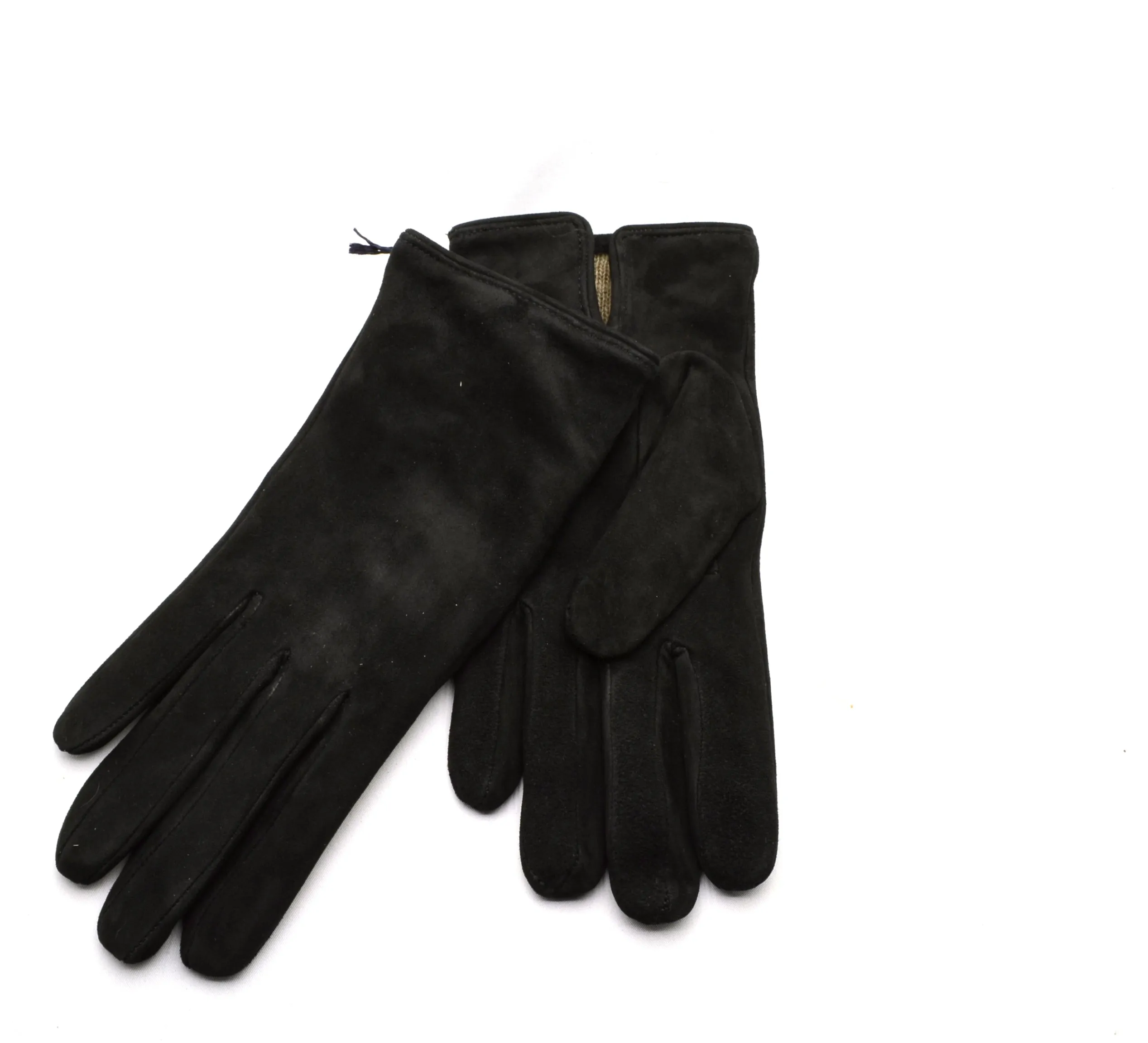 Gala Black Suede Touch Glove With Piping