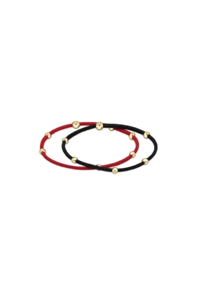 Gameday "E"ssentials - Bright Red/Onyx Hair Tie Set